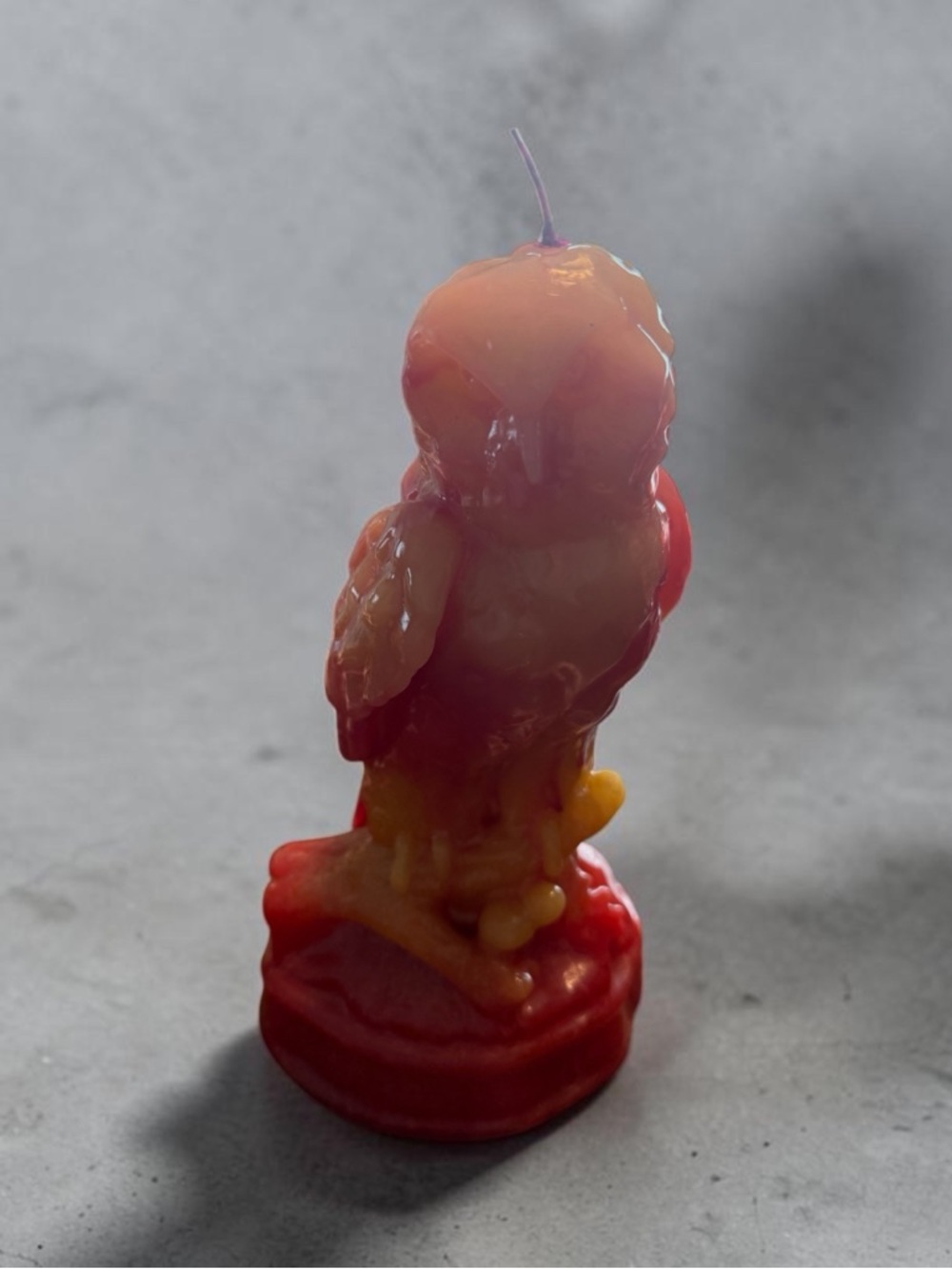 Candle Molded Wax Owl Figure Home Decor-Single Wick Candle Vintage